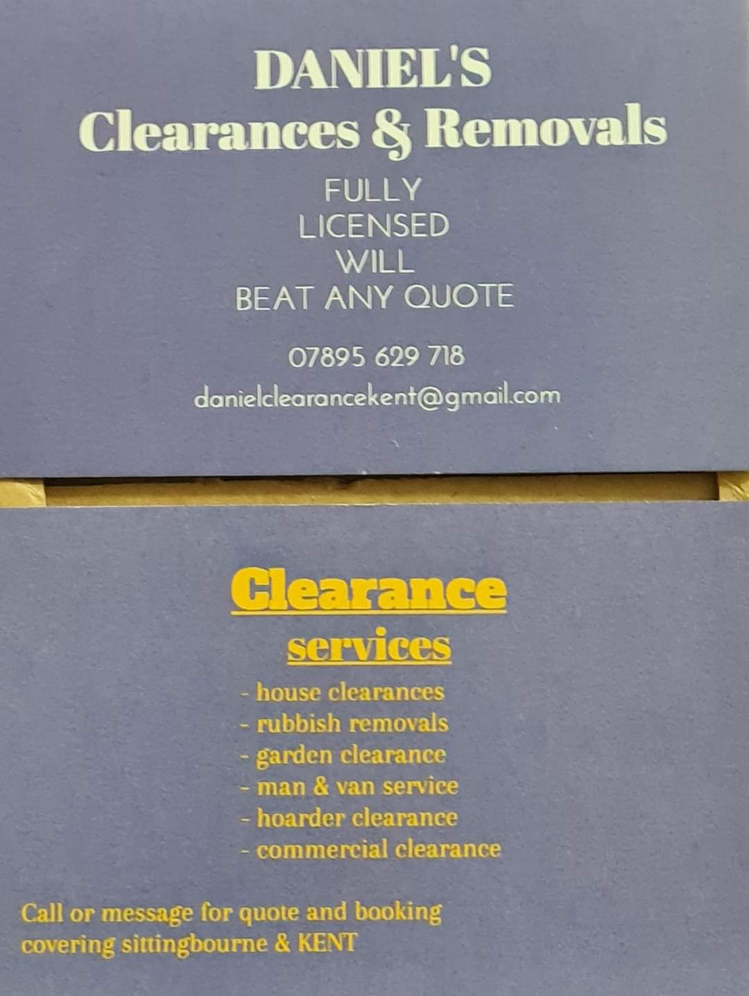 Daniel’s Clearances & Removals Sittingbourne & Kent